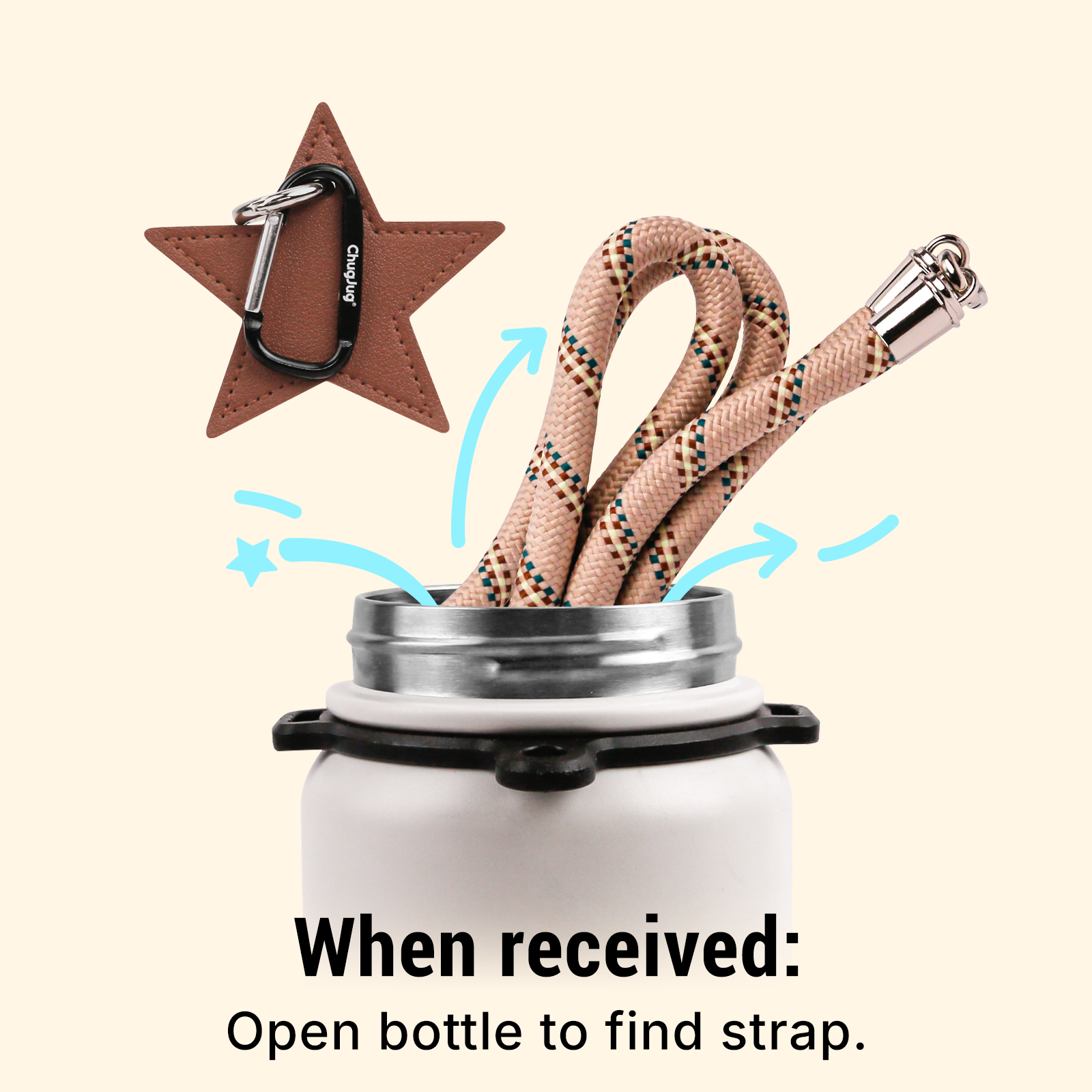 SIPUG Strap Water Bottle-Creamy Chill