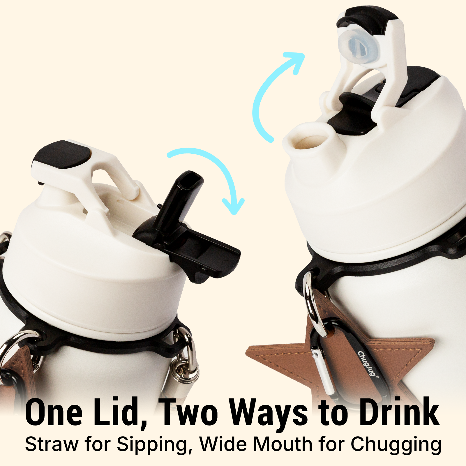 SIPUG Strap Water Bottle-Creamy Chill