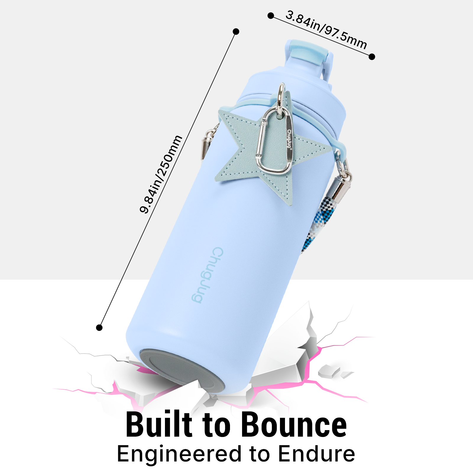 SIPUG Strap Water Bottle-Misty Lagoon