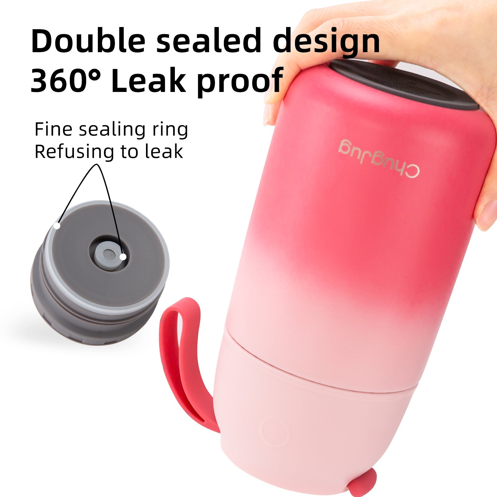 SNUG Insulated Food Jar- Strawberry Milkshake