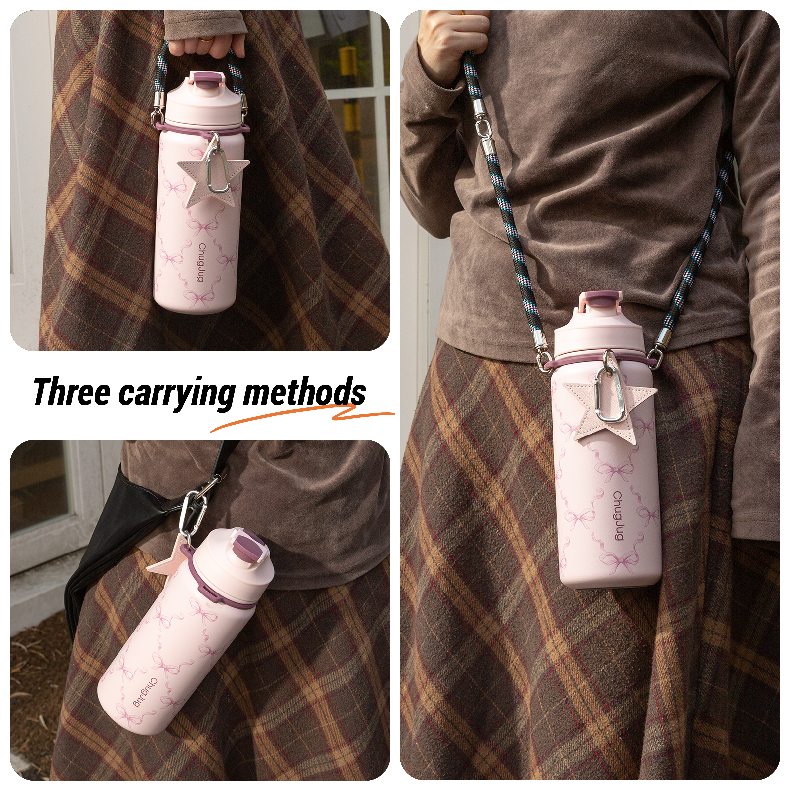 SIPUG Strap Water Bottle-Bowtiful Party