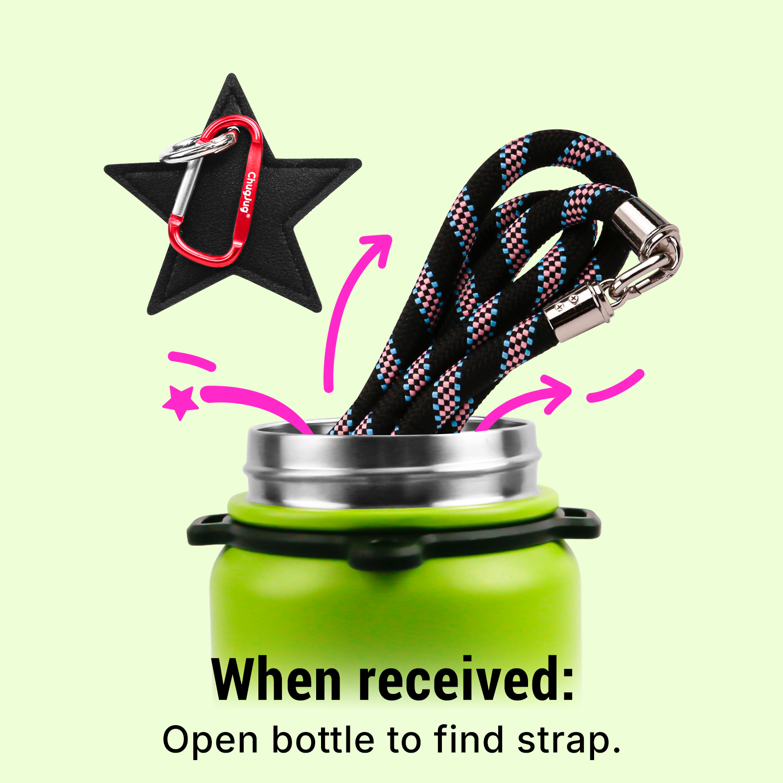 SIPUG Strap Water Bottle-Brat Green