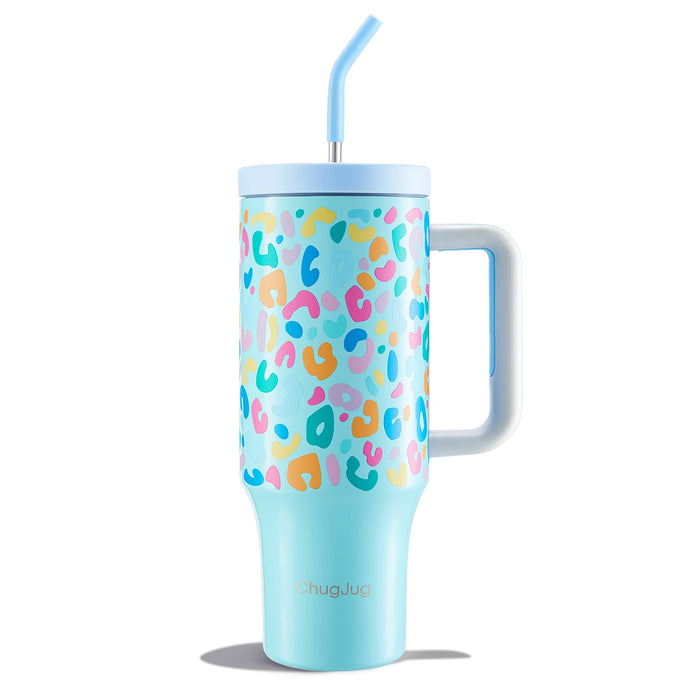 Chill Tumbler 40oz - Cyan Leopard