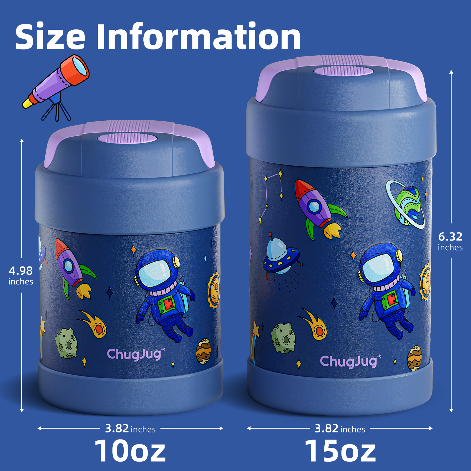 SNACKUG Insulated Food Jar -Space Ranger