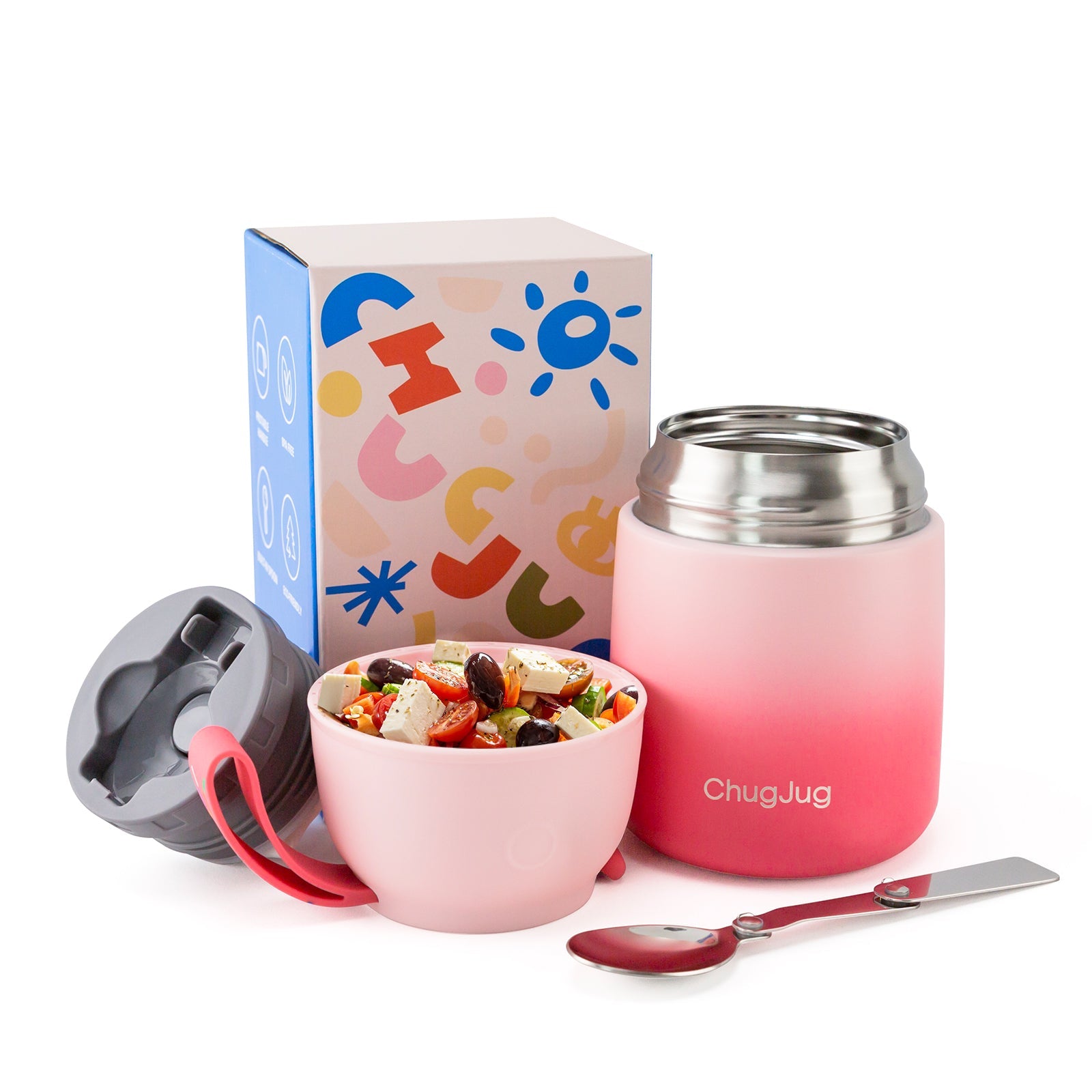 SNUG Insulated Food Jar- Strawberry Milkshake