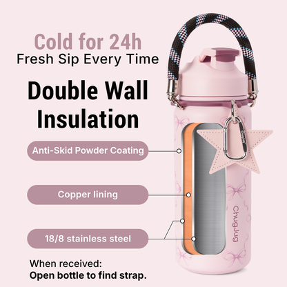 SIPUG Strap Water Bottle-Bowtiful Party